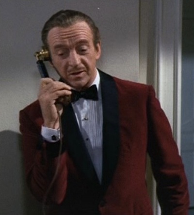 David Niven as Sir Charles Lytton in The Pink Panther (1963).
